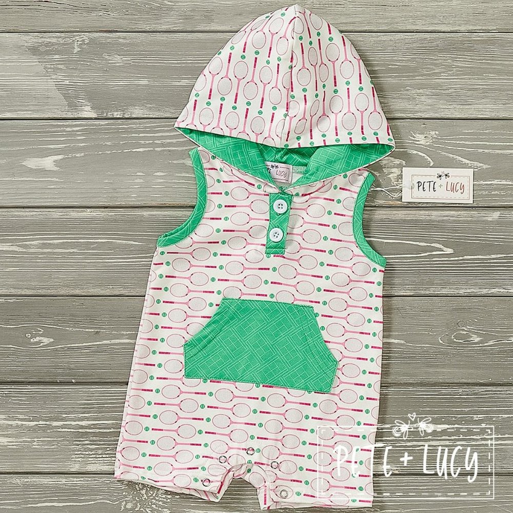 Cute Terrific Tennis Girl's Infant Romper